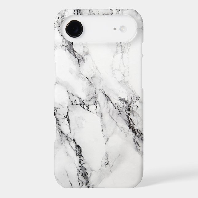 Grey Marble Stone Black Crack Case-Mate iPhone Case (Back)