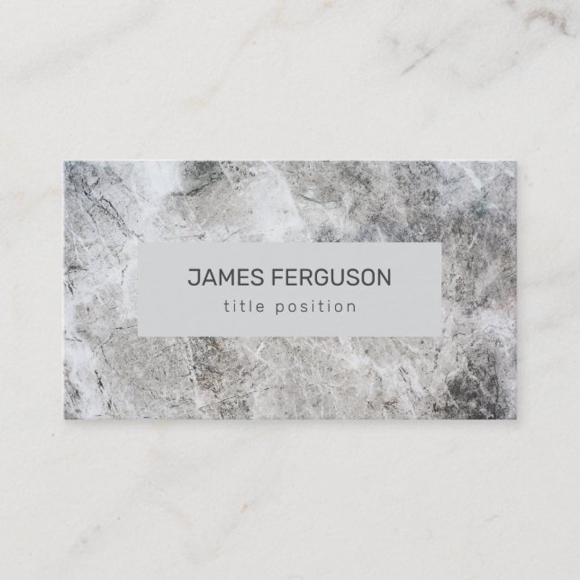 Grey Marble Stone Business Card (Front)