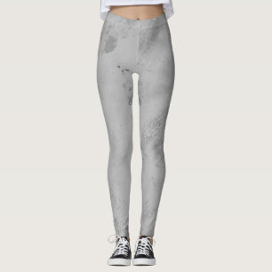 Grey Marble Texture Minimalist Stone Leggings