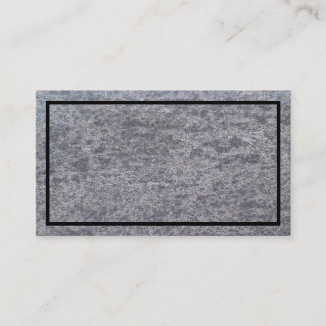 Grey Marble Textured Business Card (Front)