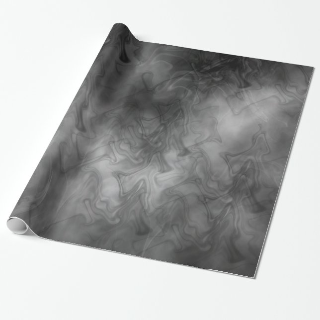 Grey Marble Vintage Steampunk Wrapping Paper (Unrolled)