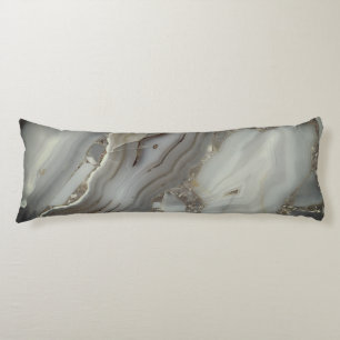 Grey Marble with Gold Vein Body Cushion