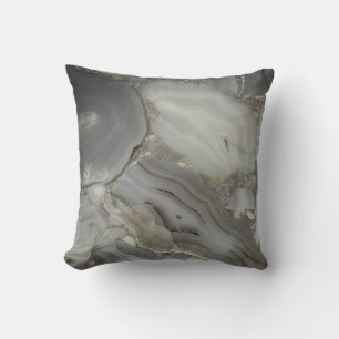 Grey Marble with Gold Vein Cushion