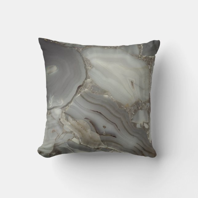 Grey Marble with Gold Vein Cushion (Front)