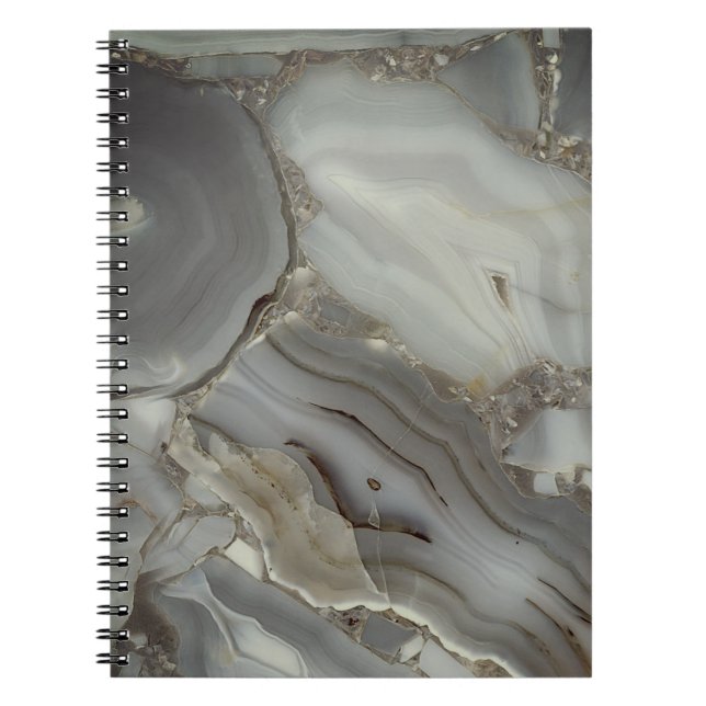 Grey Marble with Gold Vein Notebook (Front)