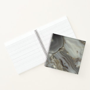 Grey Marble with Gold Vein Notebook