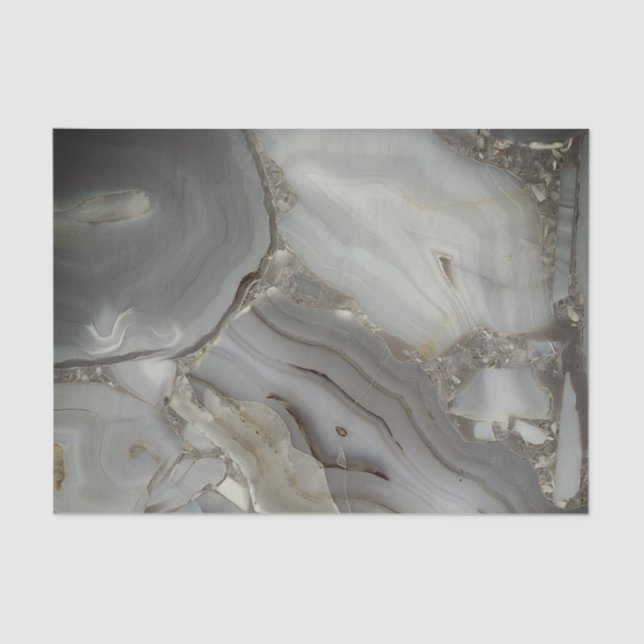 Grey Marble with Gold Vein Tissue Paper (Front)