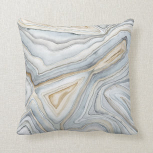 Grey Marbled Abstract Design Cushion