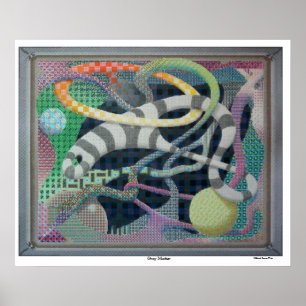 Grey Matter Creative Artwork Psychedelic Poster