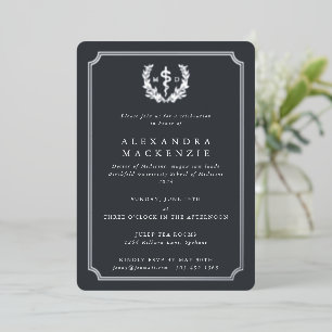 Grey MD Asclepius + Laurel Wreath Graduation