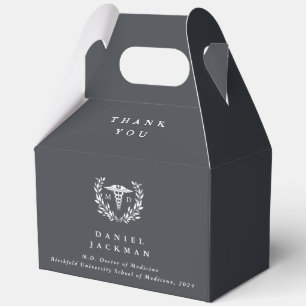 Grey MD Doctor + Caduceus Graduation Favour Box