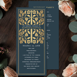 Grey Mediaeval Gold Sword Royal Wedding Programme