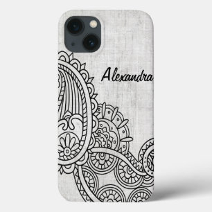 Grey Mehndi Motif iPad Mini Case