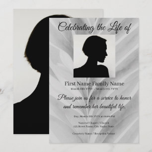 Grey memorial invitation