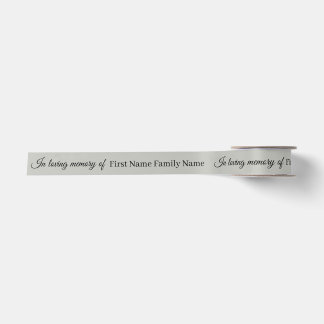 Grey memorial ribbon satin ribbon
