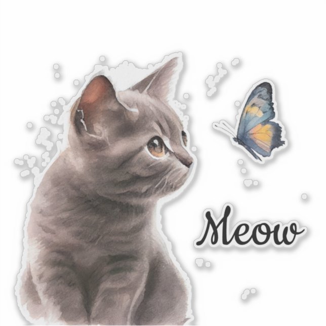 Grey Meow Cat  (Front)