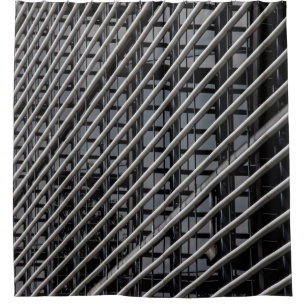 Grey metal frame shower curtain