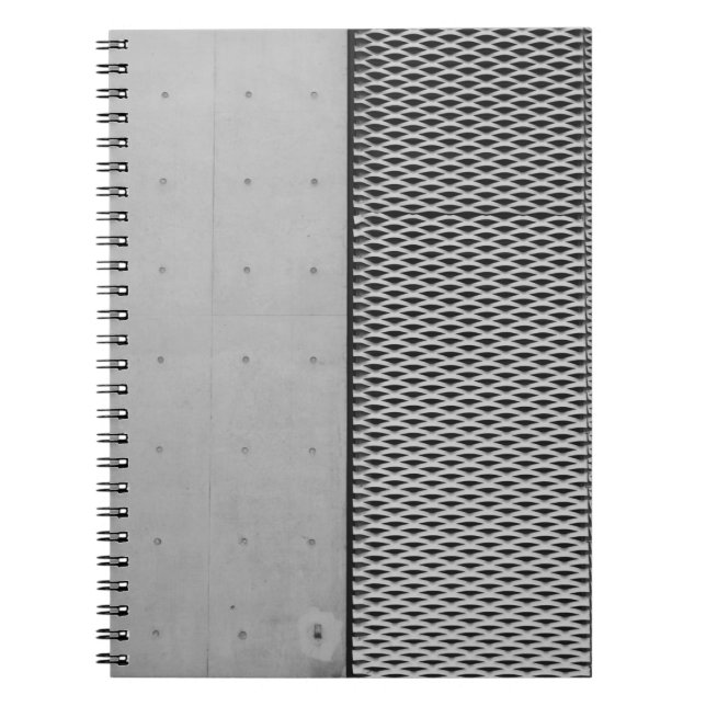 Grey metal galvanised sheet notebook (Front)