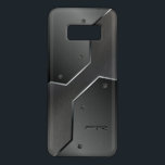 Grey Metallic Look Geometric Shapes Design Case-Mate Samsung Galaxy S8 Case<br><div class="desc">Cool metallic look with metal geometric shapes. Custom and optional monogram on stainless steel look. Available on other products</div>