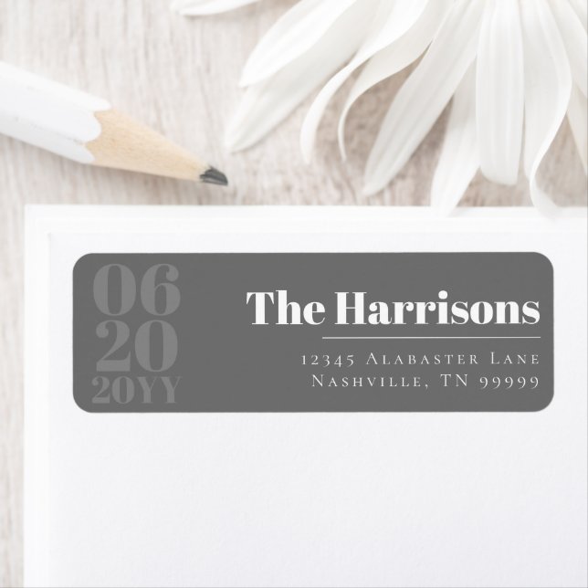 Grey Minimalist Bold Type Wedding Address (Insitu)