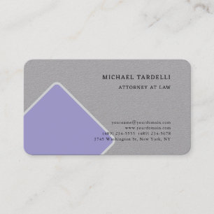Grey Minimalist Classical Professional Business Card