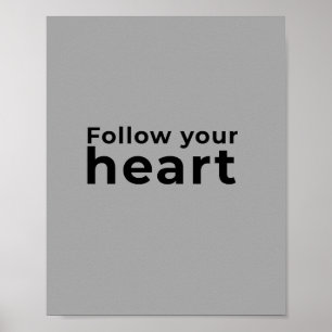 Grey minimalist inspirational quote poster