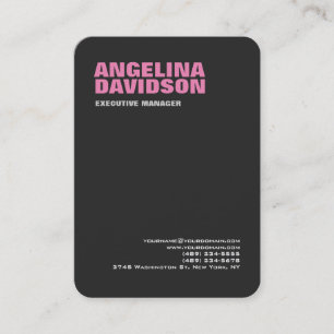 Grey Minimalist Modern Plain Stylish Feminine Business Card