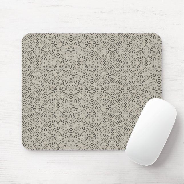 Grey minimalist Penrose geometric design desk mat Mouse Pad (With Mouse)