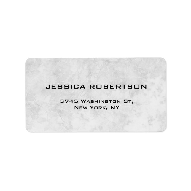 Grey Minimalist Plain Elegant Modern Trendy Label (Front)