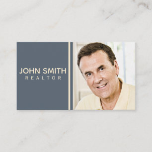 Grey Minimalist Realtor Professional Business Card