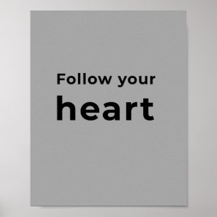 Grey minimalist wall art typography
