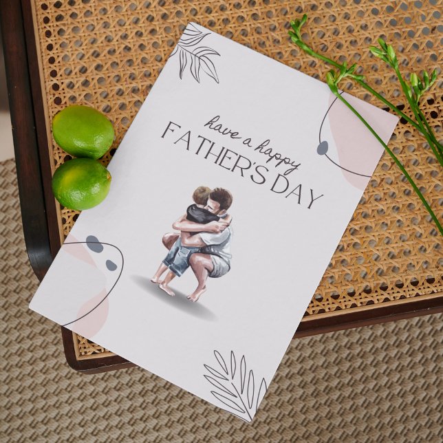 Grey Modern Aesthetic Have A Happy Father's Day Postcard (Creator Uploaded)