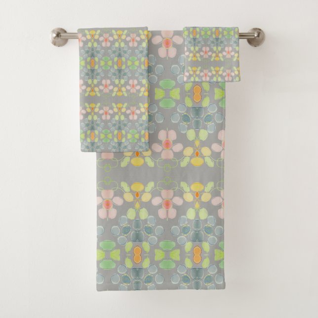Grey Modern Bath Towel Set (Insitu)