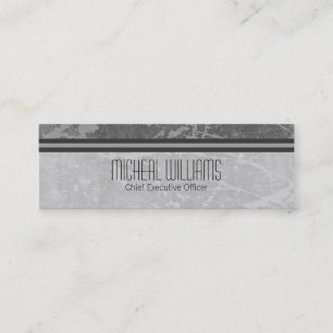 Grey Modern CEO Company Micro Business Cards