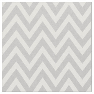 Grey Modern Chevron Stripes Fabric