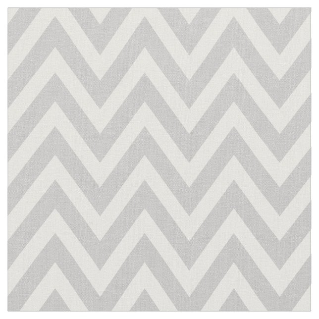 Grey Modern Chevron Stripes Fabric (Close Up)