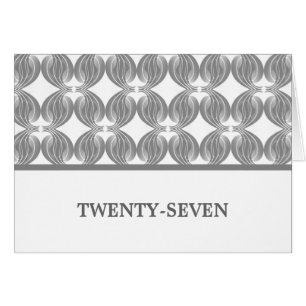 Grey Modern Deco Table Number Card