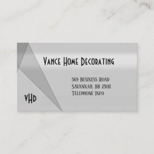 Grey Modern Geometric Design Business Card