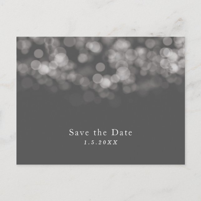Grey Modern Minimal Lights Chic Party Invitation (Front)