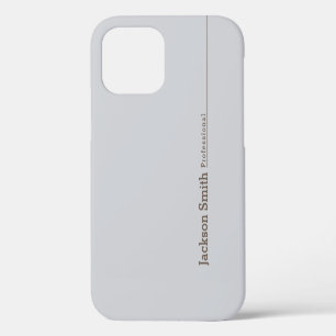 Grey modern minimalist personalised name Case