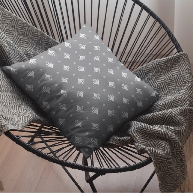 Grey Modern Pattern Decorative Throw Pillow (Creator Uploaded)