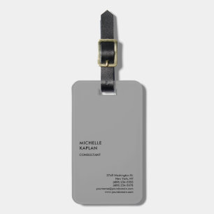 Grey Modern Professional Exclusive Luggage Tag