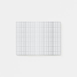Grey, modern, simple, cool, trendy grid lines post-it notes