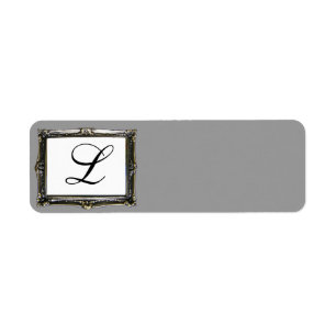 Grey Monogram Initial Label