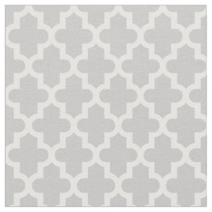 Grey Moroccan Print Fabric