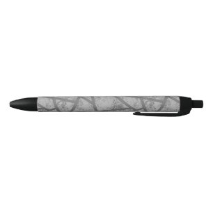 Grey mosaic pattern black ink pen