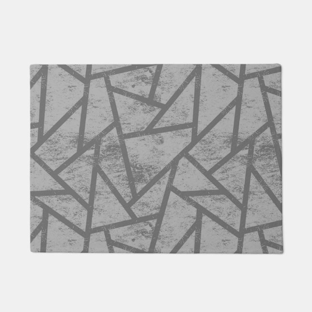 Grey mosaic pattern doormat (Front)