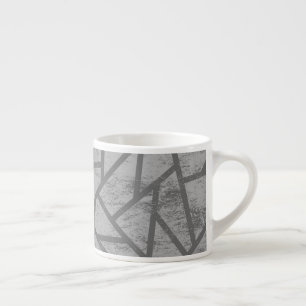 Grey mosaic pattern espresso cup