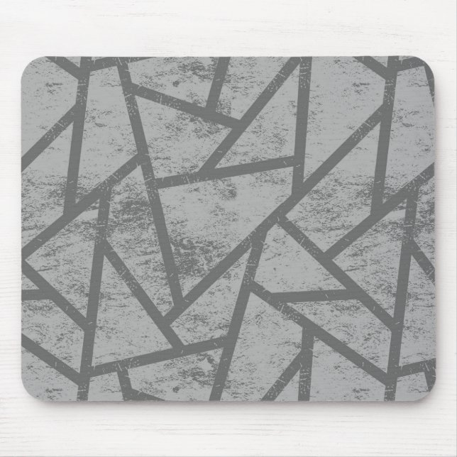 Grey mosaic pattern mouse pad (Front)