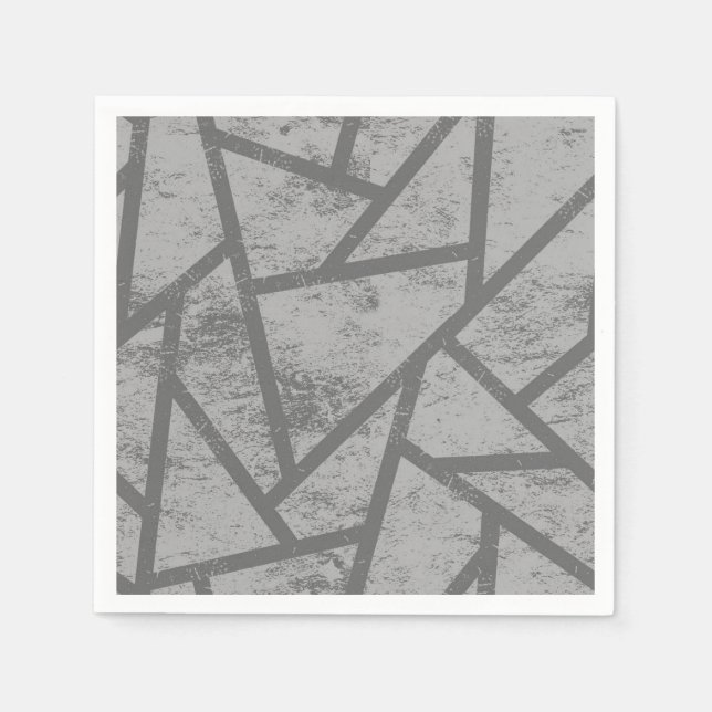 Grey mosaic pattern napkin (Front)